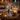 Theelichthouder Wild Glas Camel/Zwart Medium Set van 3