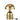 Lamp - Paddenstoel - Metaal - Blinkend Goud - 20x30cm