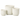 Witte Cementen Bloempot met Ribbelpatroon Large voor modern interieur