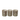 Theelichthouder Wild Glas Camel/Zwart Medium Set van 3