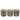 Theelichthouder Wild Glas Camel/Zwart Large Set van 3