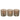 Theelichthouder Wild Glas Camel/Zwart Large Set van 3