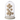 Decoratieve Stolp - Schelpen/ Glas - Wit/ Gebroken Wit - L