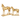 Paard - Polyresin - Goudkleurig - L